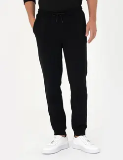 شلوار راحتی مردانه نخی جذب سیاه پیرکاردین