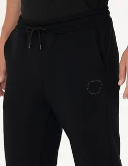 شلوار راحتی مردانه نخی جذب سیاه پیرکاردین