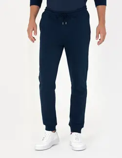 شلوار راحتی مردانه نخی جذب سرمه ای پیرکاردین