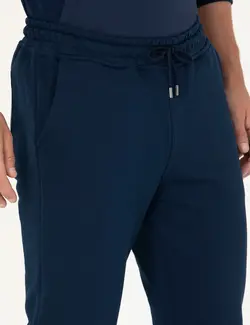 شلوار راحتی مردانه نخی جذب سرمه ای پیرکاردین