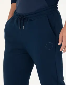 شلوار راحتی مردانه نخی جذب سرمه ای پیرکاردین