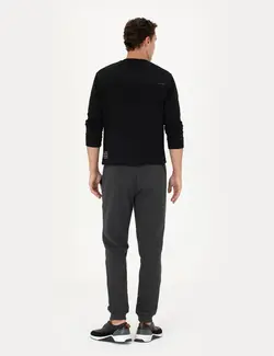 شلوار راحتی مردانه نخی جذب خاکستری ملانژ پیرکاردین