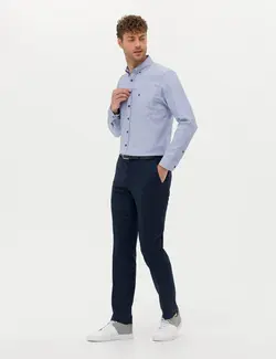 شلوار مردانه جذب سرمه ای پیرکاردین