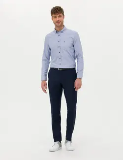 شلوار مردانه جذب سرمه ای پیرکاردین