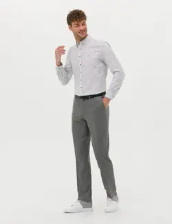 شلوار مردانه جذب خاکستری پیرکاردین