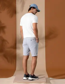 شلوارک مردانه جذب آبی روشن پیرکاردین