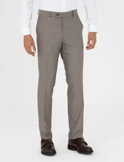 شلوار مردانه جذب قهوه ای روشن پیرکاردین