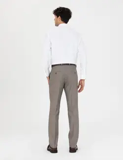 شلوار مردانه جذب قهوه ای روشن پیرکاردین