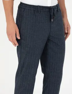 شلوار مردانه راه جیبدار جذب سرمه ای پیرکاردین