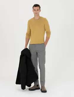 شلوار مردانه راه جیبدار جذب خاکستری پیرکاردین