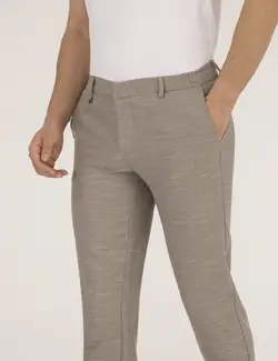 شلوار مردانه طرحدار جذب قهوه ای روشن پیرکاردین