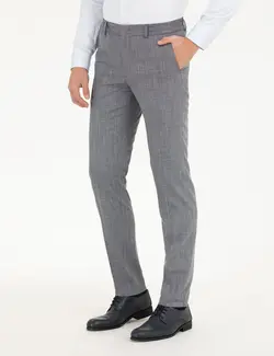 شلوار مردانه طرحدار جذب سرمه ای پیرکاردین