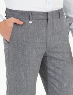 شلوار مردانه طرحدار جذب سرمه ای پیرکاردین