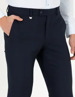 شلوار مردانه طرحدار جیبدار جذب سرمه ای پیرکاردین