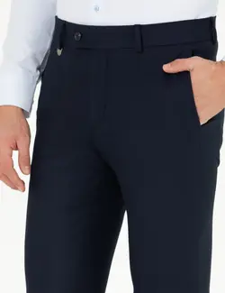 شلوار مردانه طرحدار جیبدار جذب سرمه ای پیرکاردین