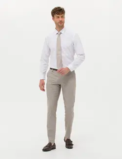 شلوار مردانه طرحدار جذب قهوه ای روشن پیرکاردین