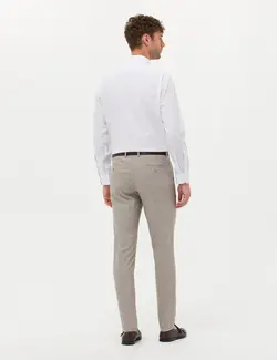 شلوار مردانه طرحدار جذب قهوه ای روشن پیرکاردین