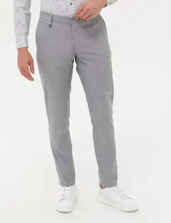 شلوار مردانه طرحدار جذب خاکستری پیرکاردین