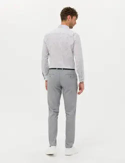 شلوار مردانه طرحدار جذب خاکستری پیرکاردین