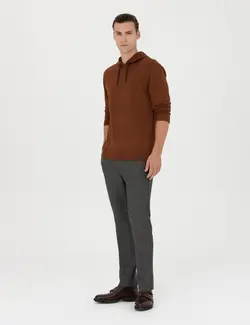 شلوار مردانه طرحدار جذب قهوه ای  پیرکاردین