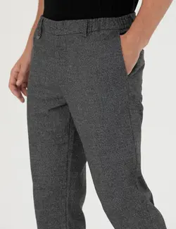 شلوار مردانه طرحدار جذب خاکستری پیرکاردین