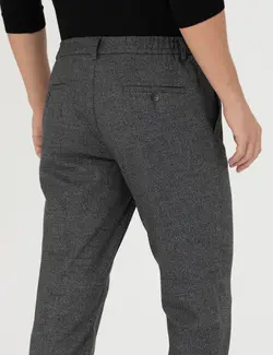 شلوار مردانه طرحدار جذب خاکستری پیرکاردین