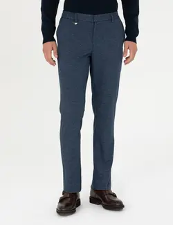 شلوار مردانه طرحدار جذب سرمه ای پیرکاردین