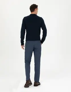 شلوار مردانه طرحدار جذب سرمه ای پیرکاردین