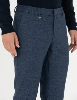 شلوار مردانه طرحدار جذب سرمه ای پیرکاردین