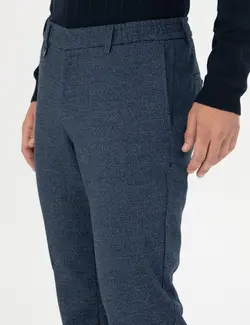 شلوار مردانه طرحدار جذب سرمه ای پیرکاردین