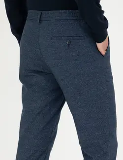 شلوار مردانه طرحدار جذب سرمه ای پیرکاردین