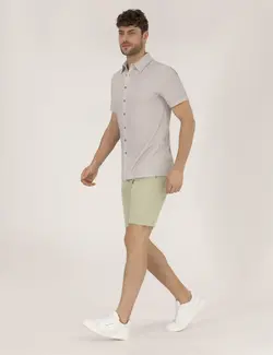 شلوارک مردانه ساده جذب سبز روشن پیرکاردین