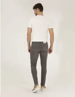 شلوار جین مردانه جذب خاکستری تیره پیرکاردین