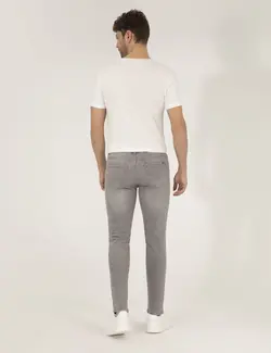 شلوار جین مردانه جذب خاکستری روشن پیرکاردین