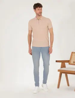 شلوار جین مردانه جذب آبی روشن پیرکاردین