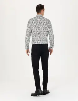 شلوار جین مردانه جذب سیاه پیرکاردین