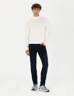 شلوار جین مردانه جذب سرمه ای تیره پیرکاردین