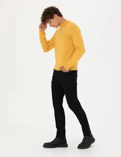 شلوار جین مردانه جذب سیاه پیرکاردین