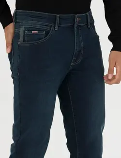 شلوار جین مردانه جذب سرمه ای تیره پیرکاردین