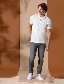 شلوار جین مردانه جذب خاکستری پیرکاردین