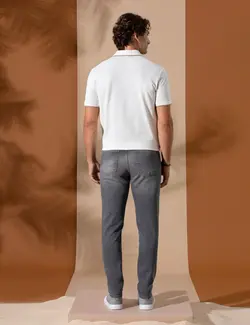 شلوار جین مردانه جذب خاکستری پیرکاردین