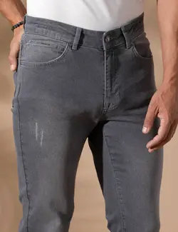 شلوار جین مردانه جذب خاکستری پیرکاردین