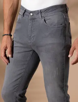 شلوار جین مردانه جذب خاکستری پیرکاردین