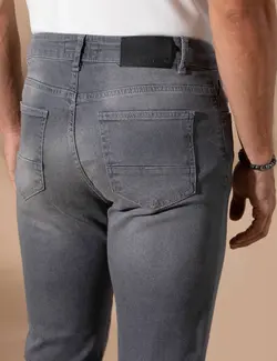 شلوار جین مردانه جذب خاکستری پیرکاردین