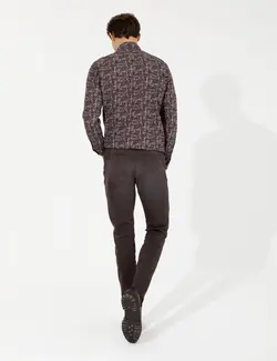 شلوار جین مردانه جیبدار جذب قهوه ای  پیرکاردین