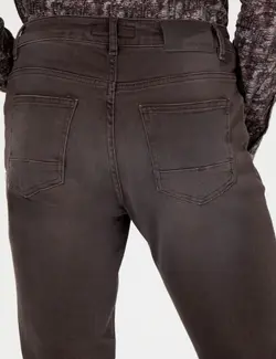 شلوار جین مردانه جیبدار جذب قهوه ای  پیرکاردین