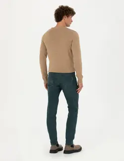 شلوار جین مردانه جیبدار جذب آبی پیرکاردین