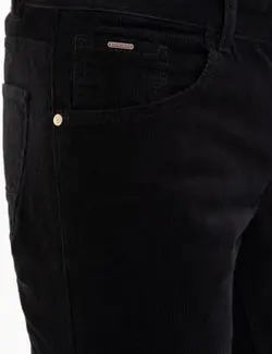 شلوار کتان و پارچه ای مردانه جیبدار جذب سیاه پیرکاردین