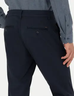 شلوار کتان و پارچه ای مردانه جذب سرمه ای پیرکاردین