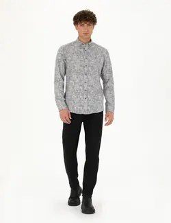 شلوار کتان و پارچه ای مردانه جذب سیاه پیرکاردین